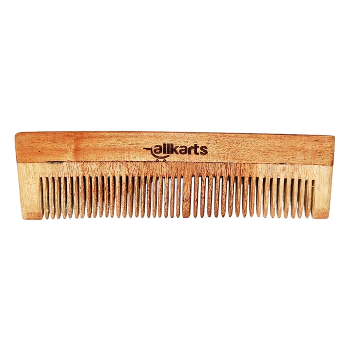 Neem Wood Combs – Dual Tooth, Wide Tooth & Handle (Oil-Treated & Natural)