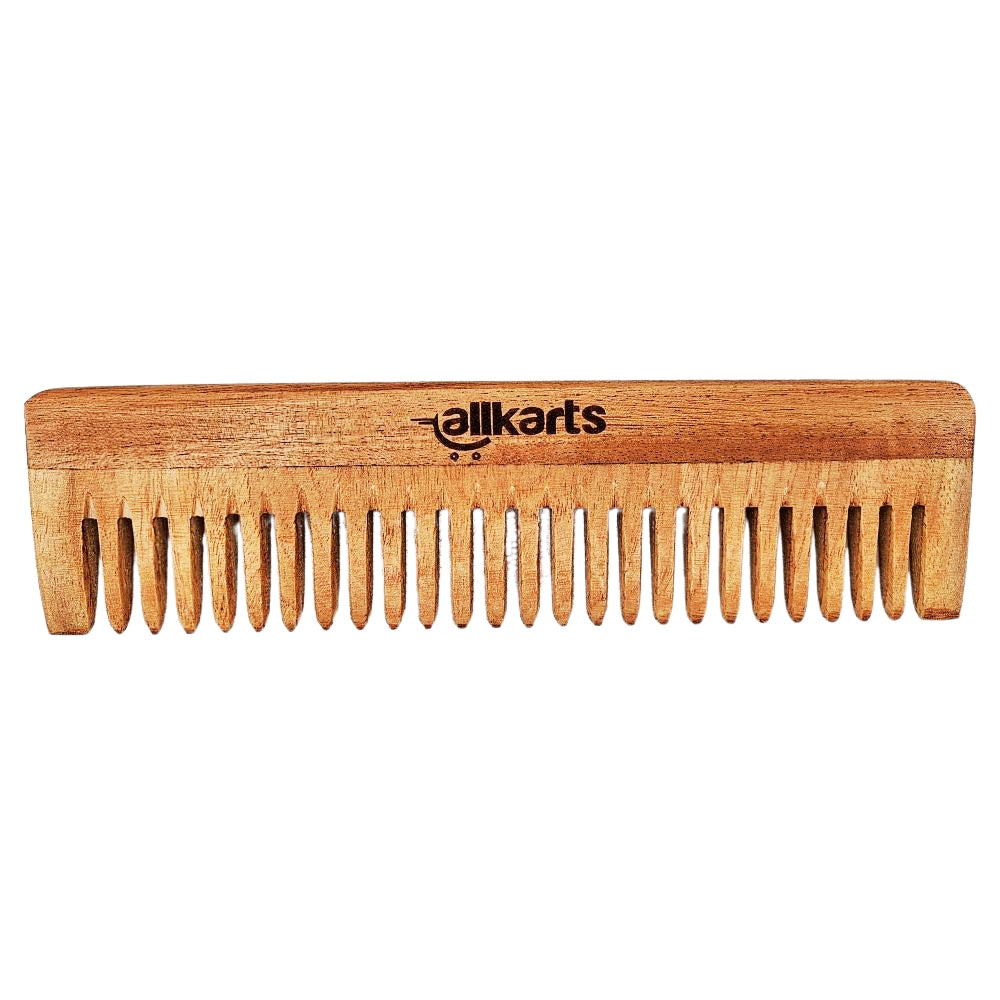 Neem Wood Combs – Dual Tooth, Wide Tooth & Handle (Oil-Treated & Natural)